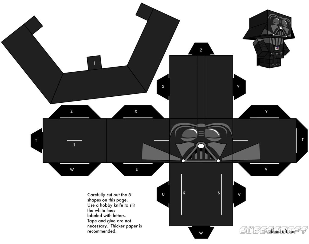 recortables darth vader